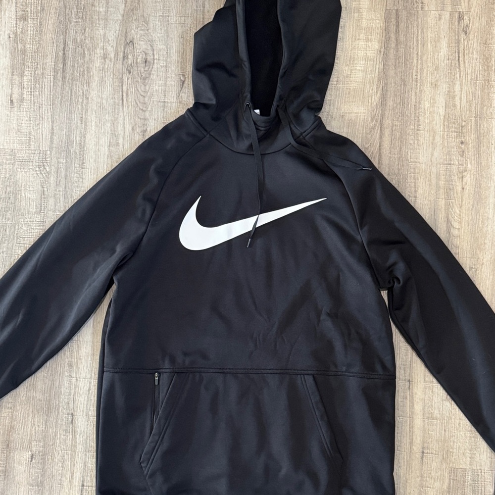 Nike Black Hoodie with White Logo